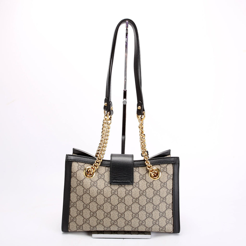 Gucci 498156 Padlock GG Small Tote Beige/Black