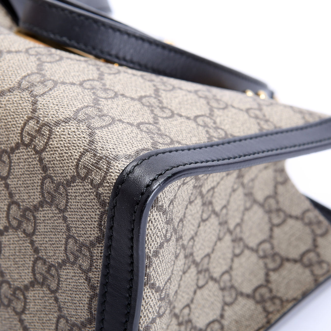 Gucci 498156 Padlock GG Small Tote Beige/Black