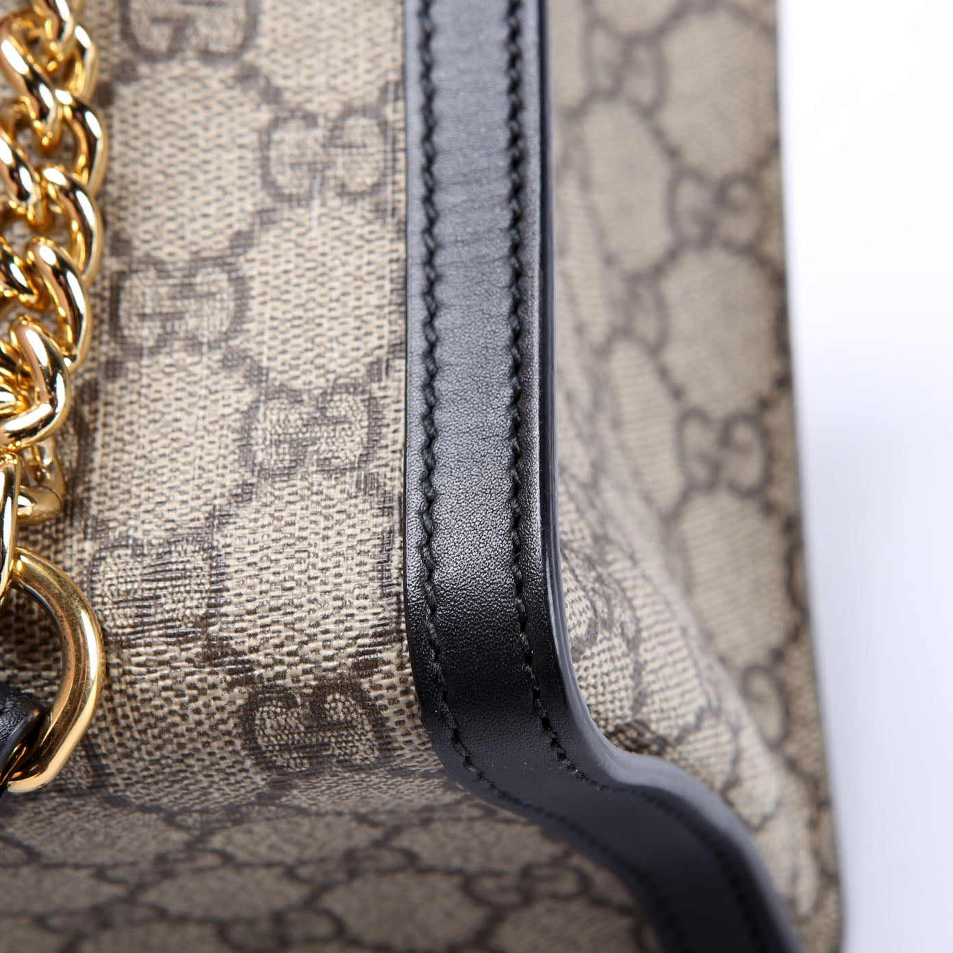 Gucci 498156 Padlock GG Small Tote Beige/Black