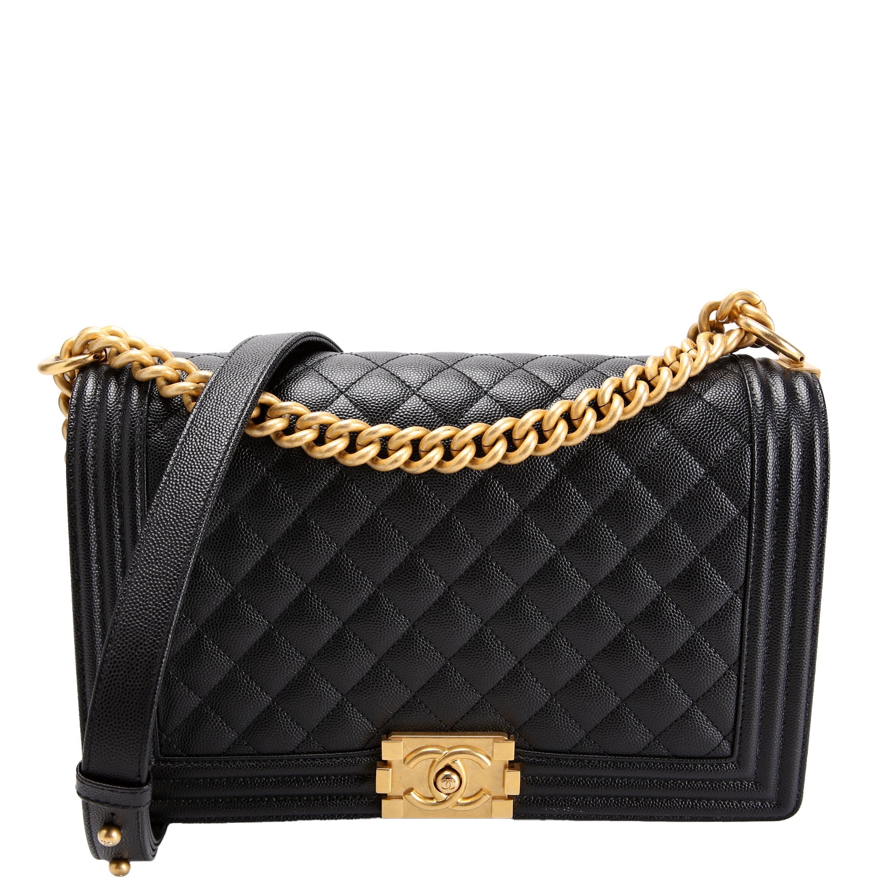 Chanel Boy Flap Large Caviar RFID Black