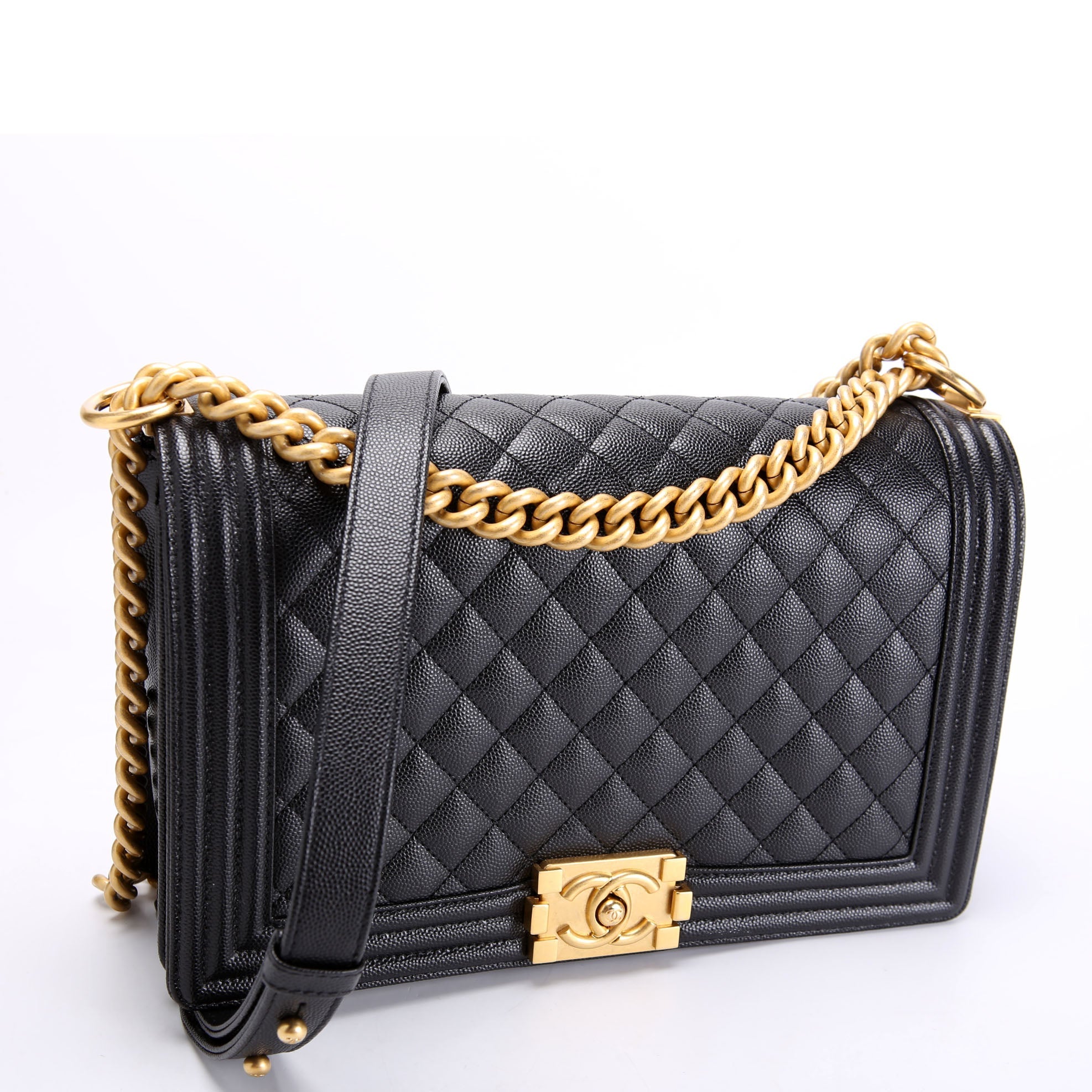 Chanel Boy Flap Large Caviar RFID Black