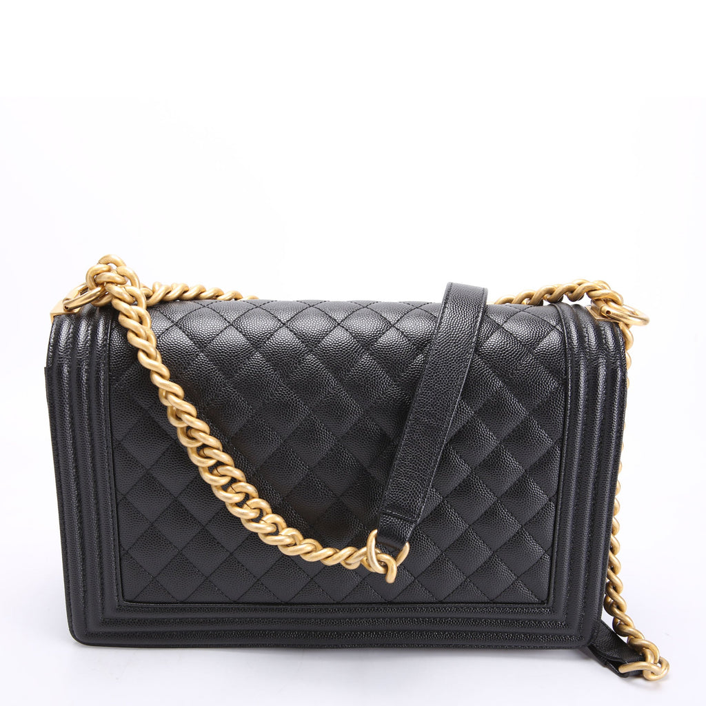 Chanel Boy Flap Large Caviar RFID Black