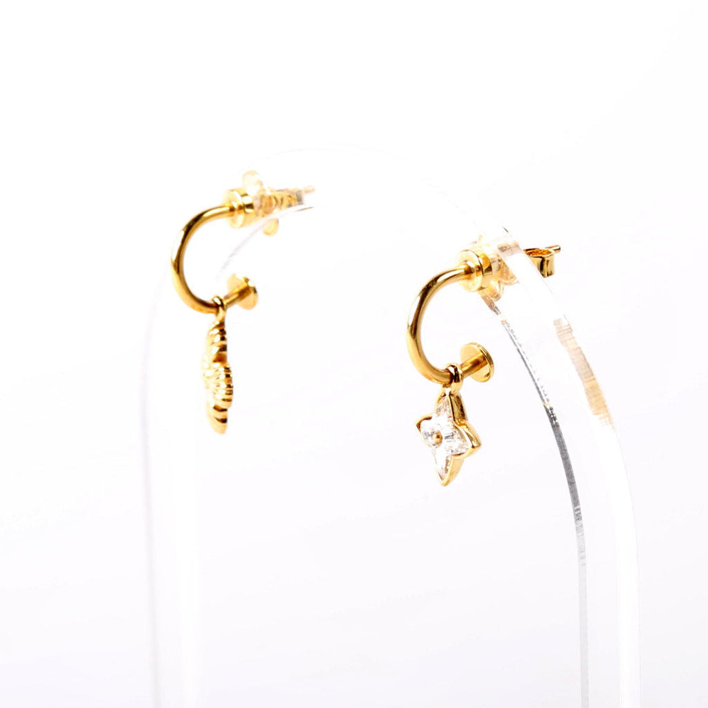 Louis Vuitton Blooming Strass Earrings Gold