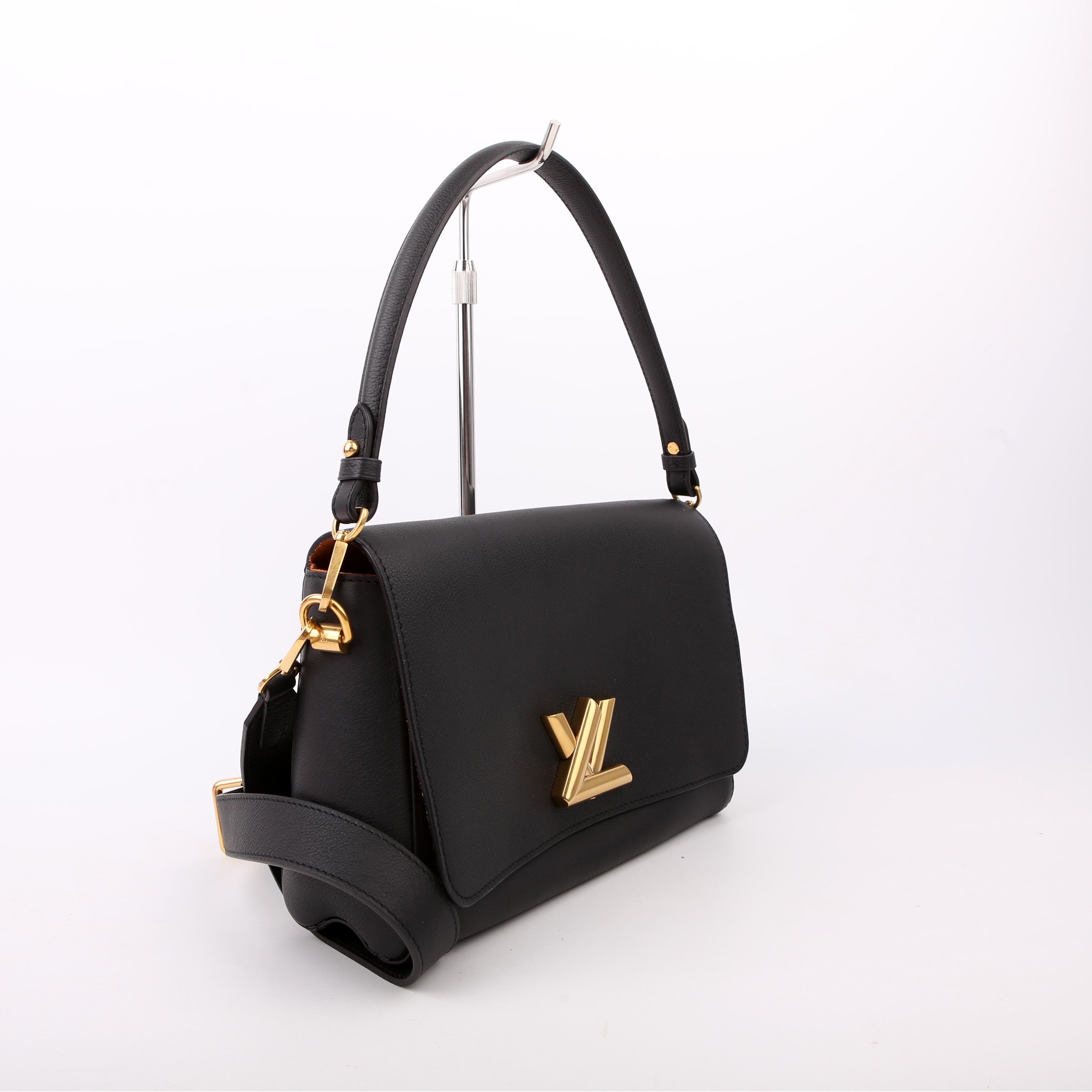 Louis Vuitton Soft Twist Shoulder Calfskin Black