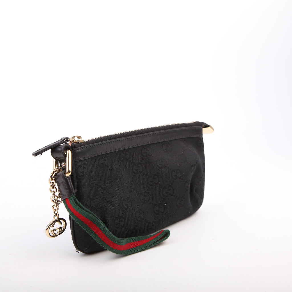 Gucci 191184 Jolicoeur Pouch Canvas Black