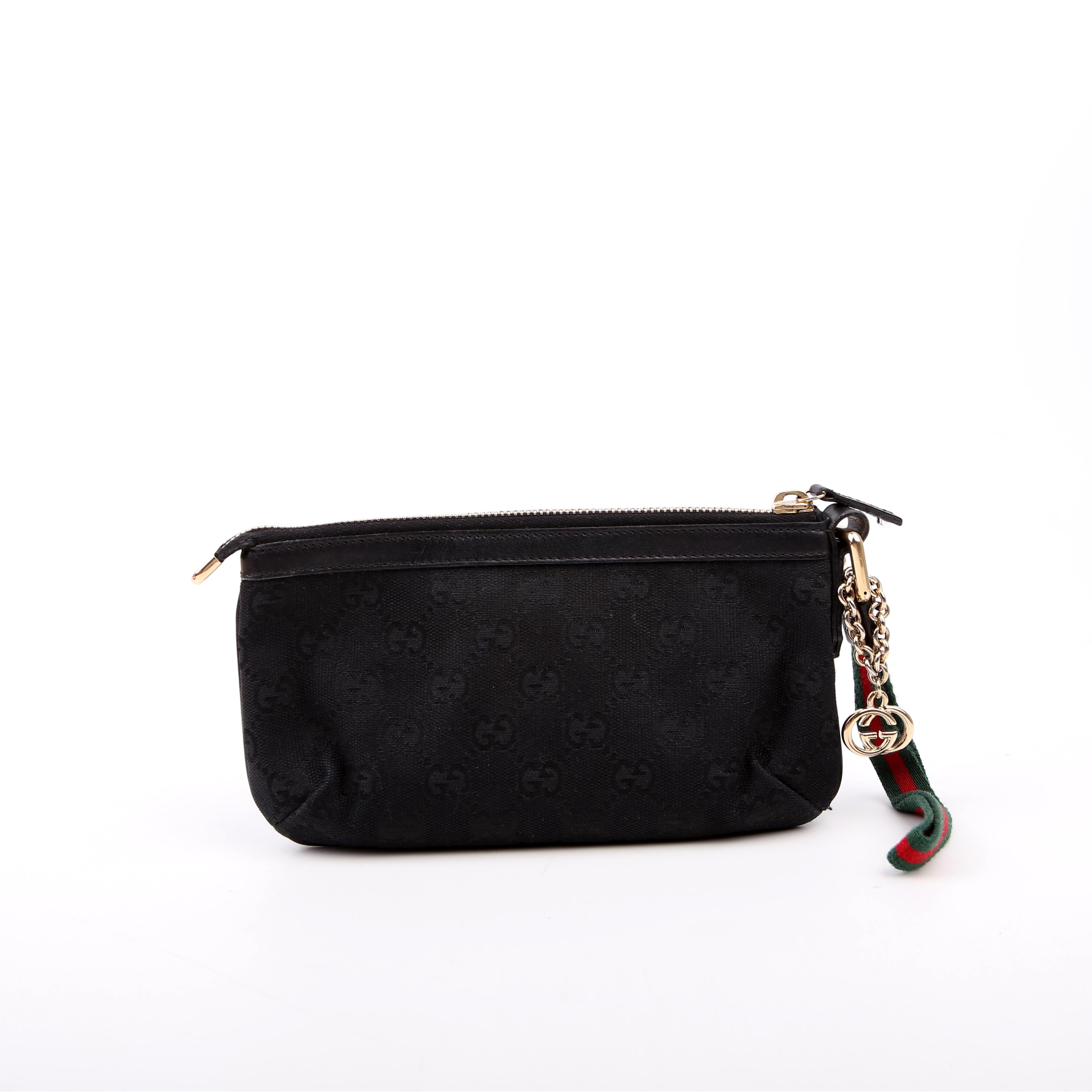 Gucci 191184 Jolicoeur Pouch Canvas Black