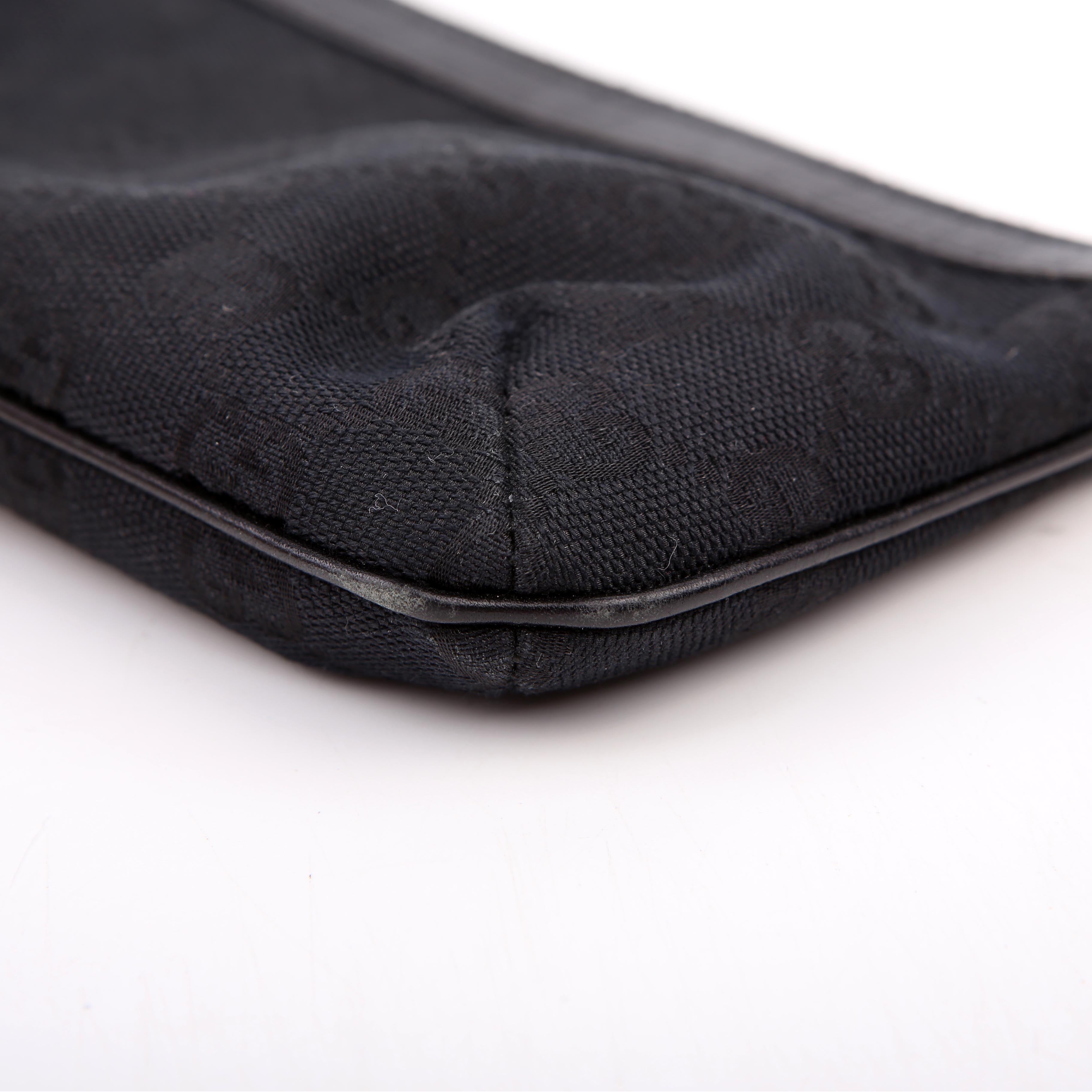 Gucci 191184 Jolicoeur Pouch Canvas Black