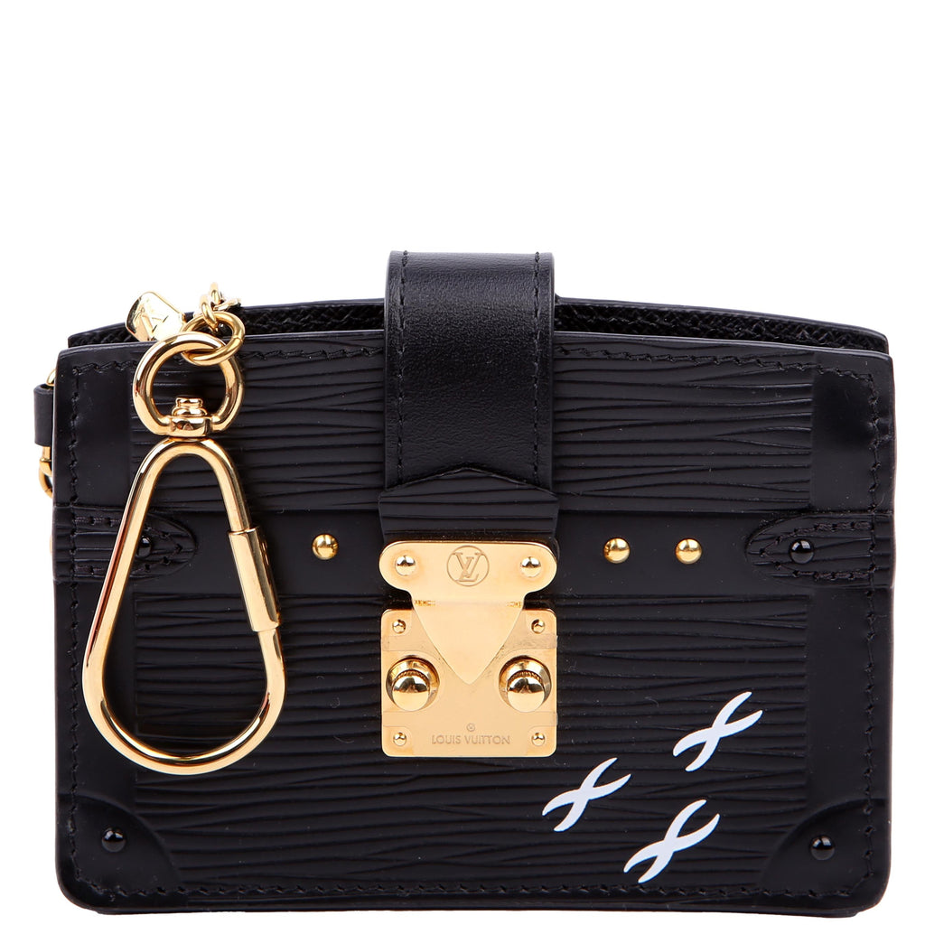 Louis Vuitton Trunk Multicartes Card Holder Epi Black