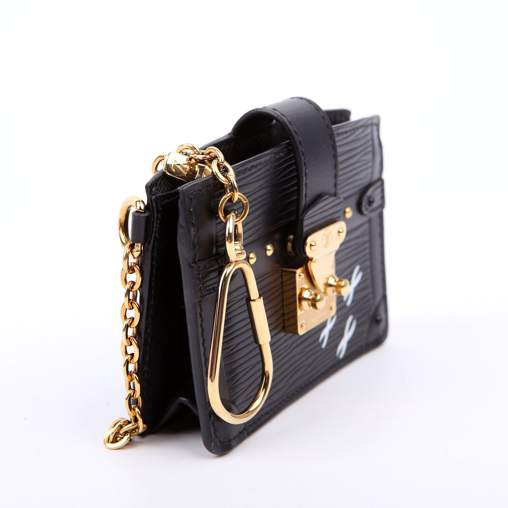 Louis Vuitton Trunk Multicartes Card Holder Epi Black