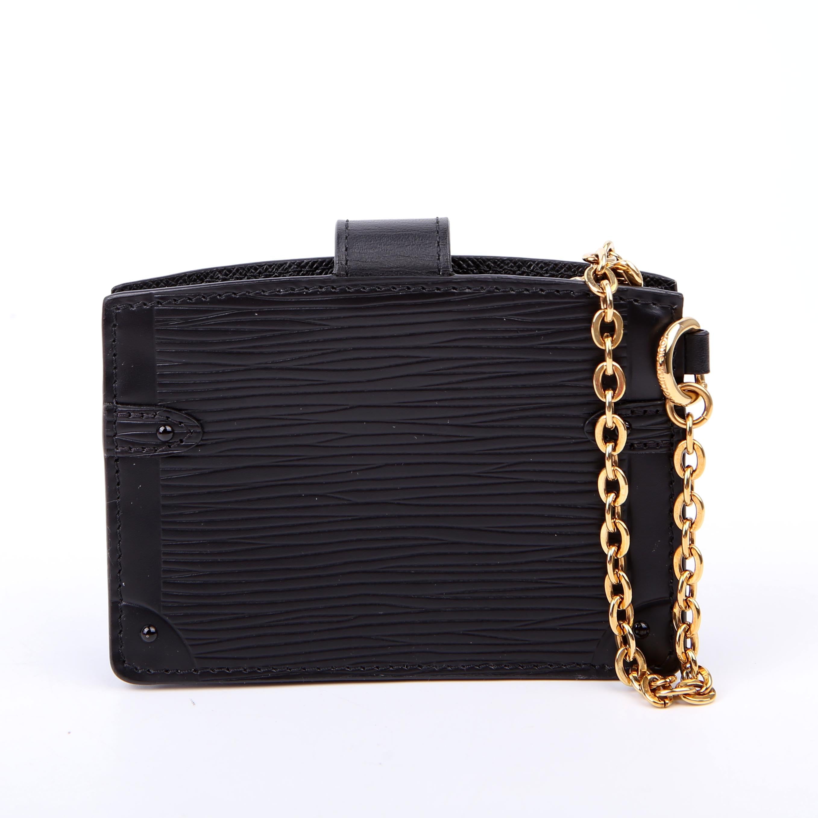 Louis Vuitton Trunk Multicartes Card Holder Epi Black