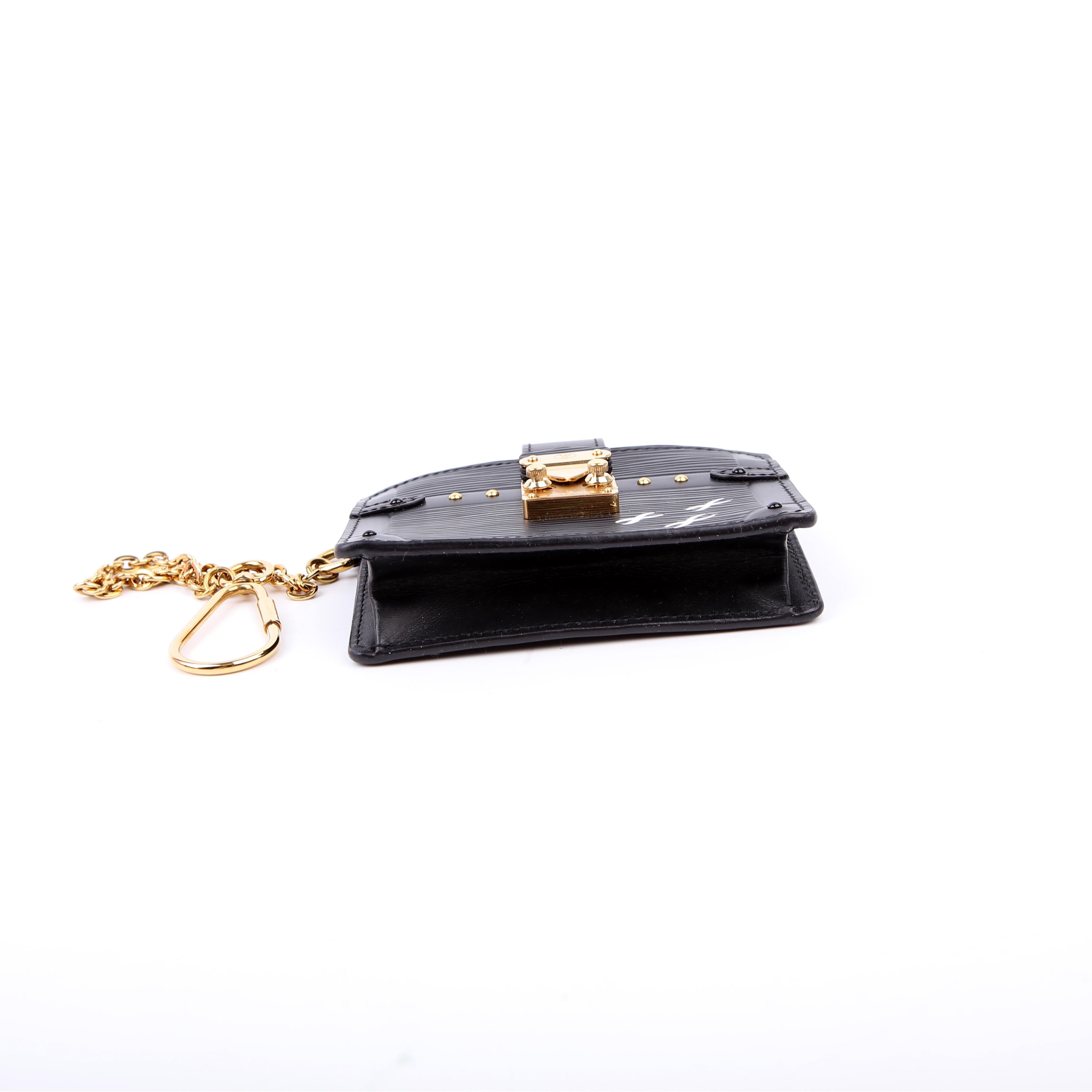 Louis Vuitton Trunk Multicartes Card Holder Epi Black