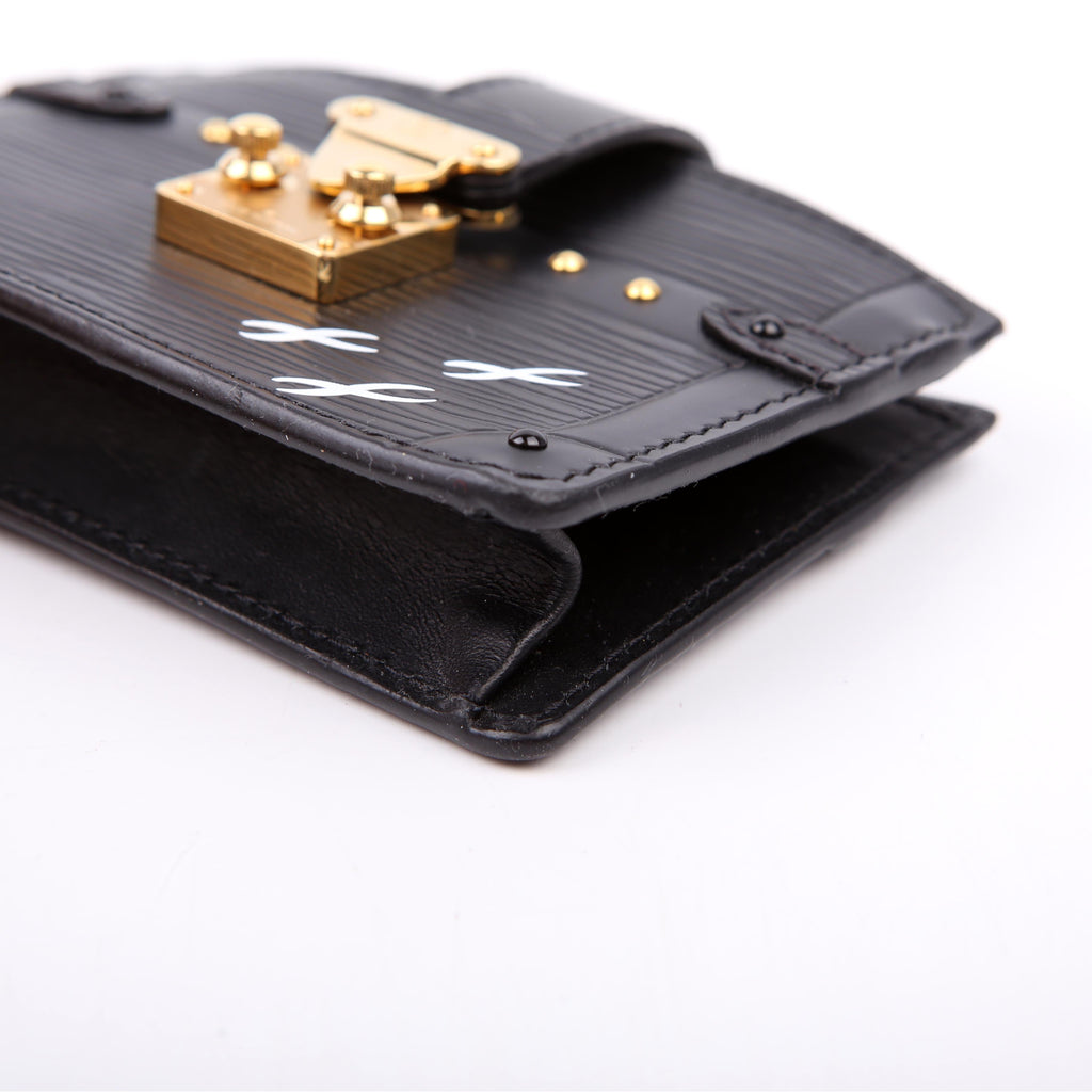 Louis Vuitton Trunk Multicartes Card Holder Epi Black