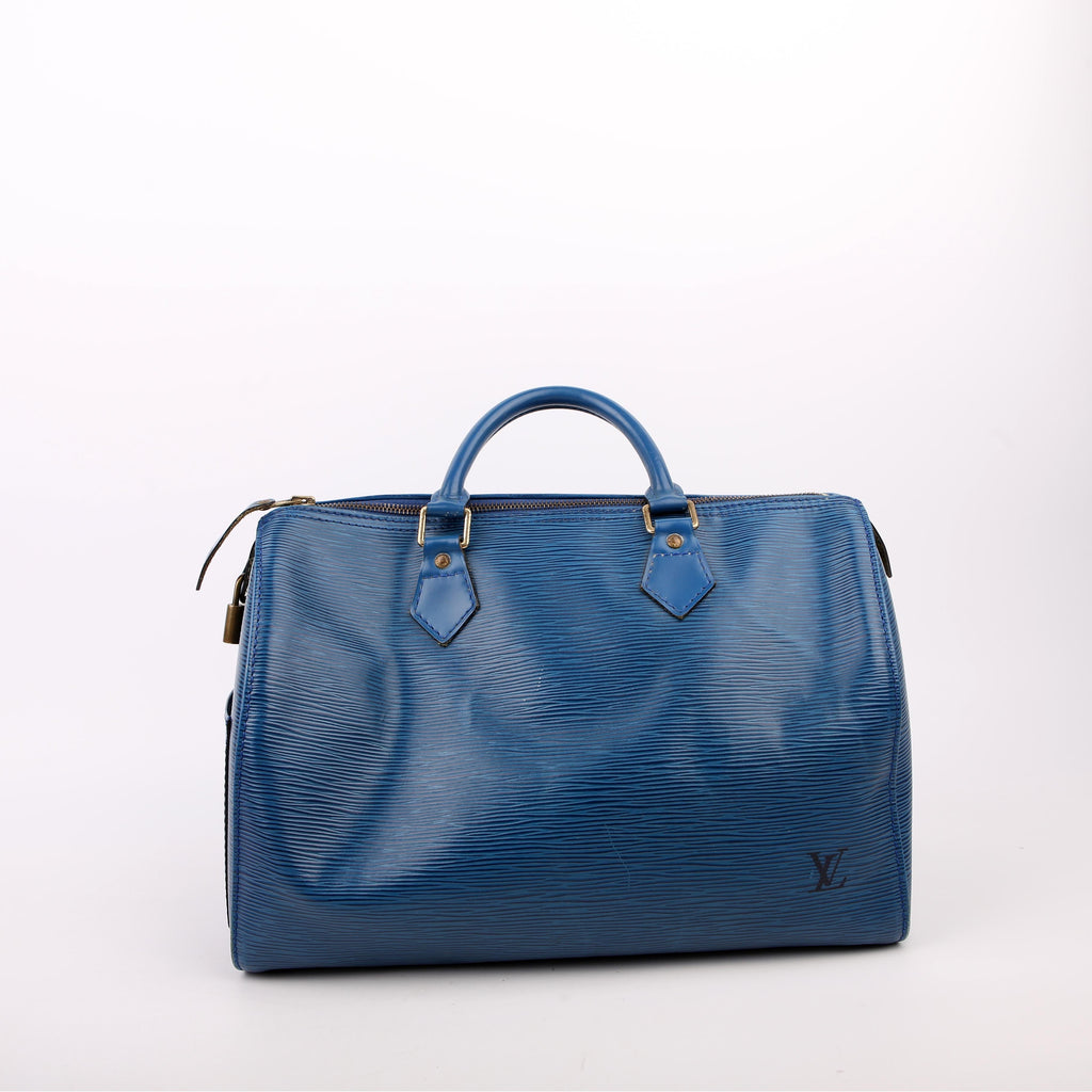 Louis Vuitton Speedy 35 Epi Blue