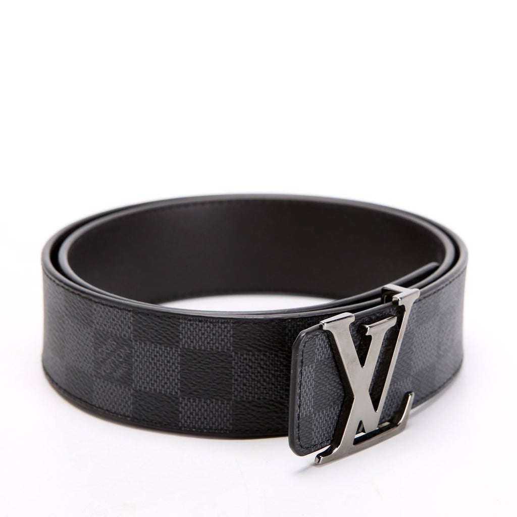 Louis Vuitton LV Initiales 40MM Reversible Leather/Damier Graphite Belt Size 80/32