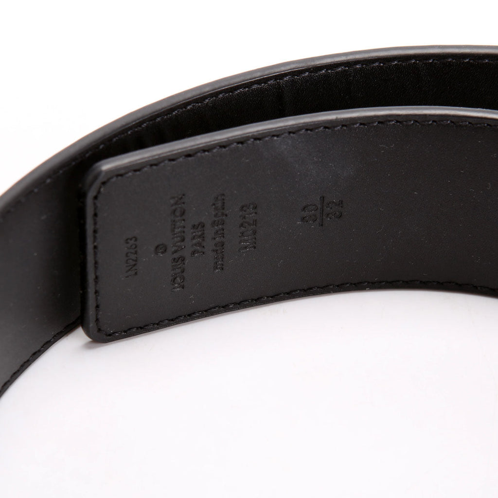 Louis Vuitton LV Initiales 40MM Reversible Leather/Damier Graphite Belt Size 80/32