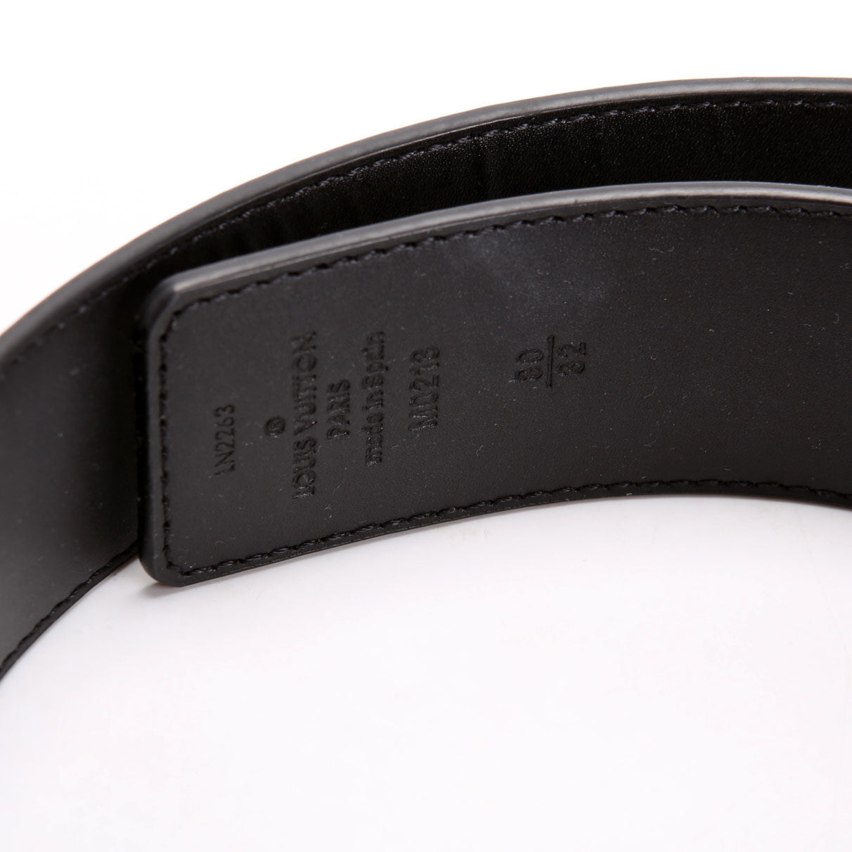 Louis Vuitton LV Initiales 40MM Reversible Leather/Damier Graphite Belt Size 80/32