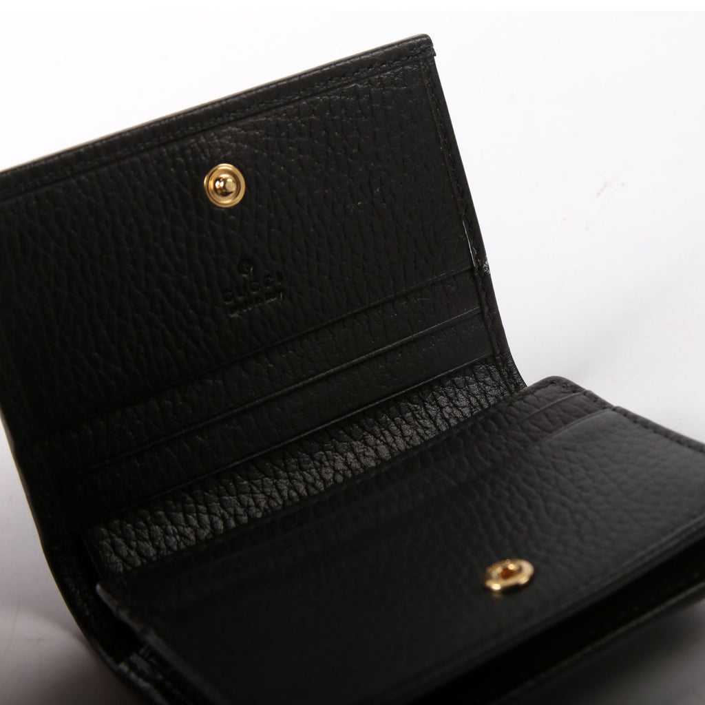 Gucci 456126 GG Marmont Card Case Black