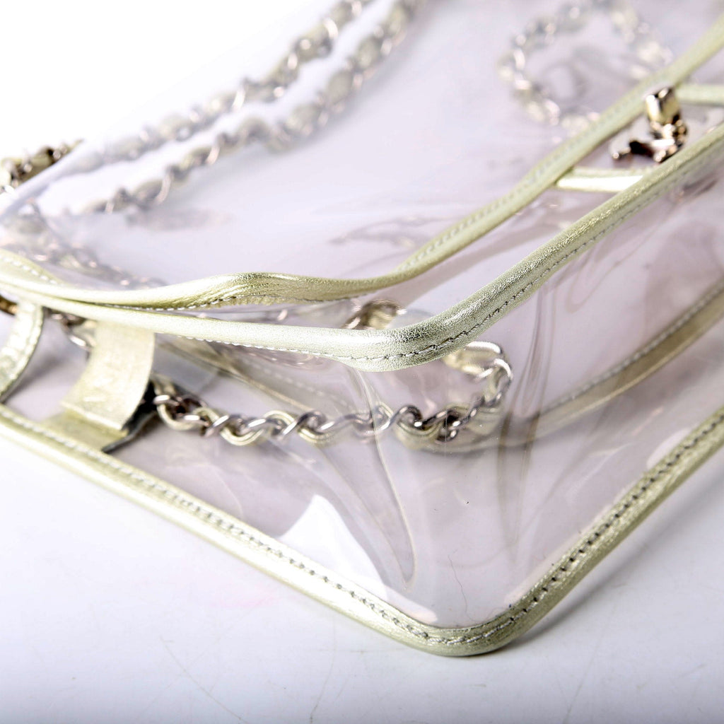 Chanel Naked Medium Single Flap 12M Silver