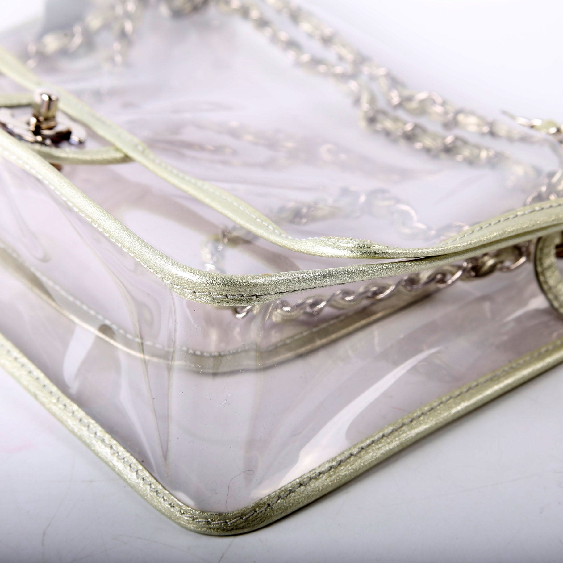 Chanel Naked Medium Single Flap 12M Silver