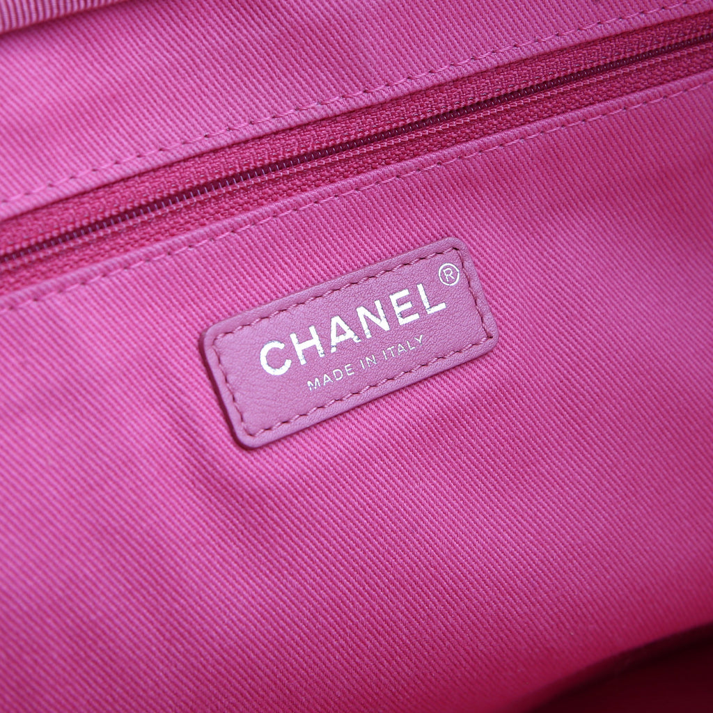 Chanel Shopping Bag Large Mixed Fibers Pink
