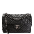 Chanel Washed Caviar Jumbo Single Flap 12M Black
