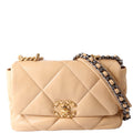 Chanel Quilted Lambskin 19 Medium Flap RFID Tan