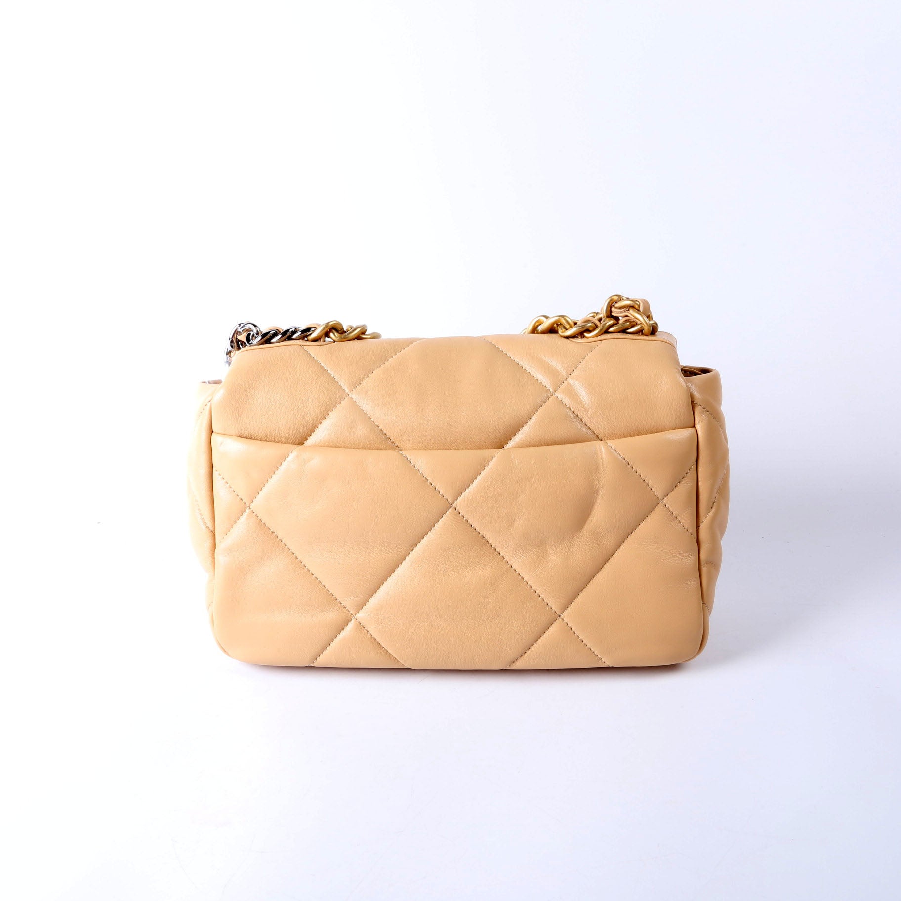 Chanel Quilted Lambskin 19 Medium Flap RFID Tan