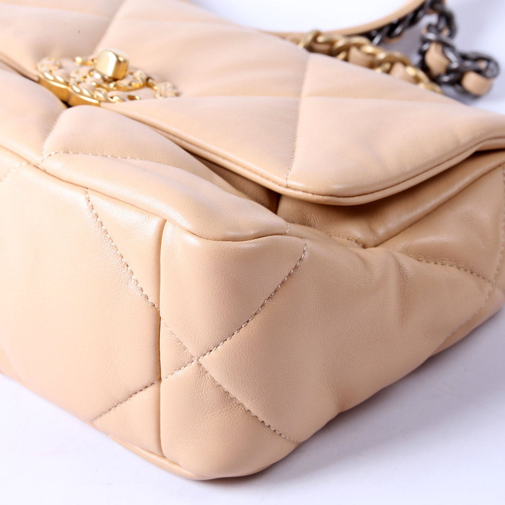 Chanel Quilted Lambskin 19 Medium Flap RFID Tan