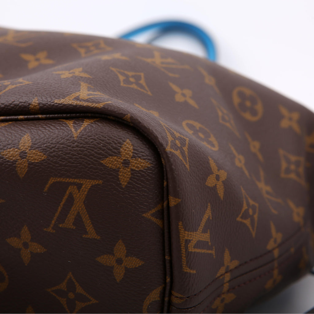 Louis Vuitton Neverfull MM Monogram Bandouliere Inside Out Blue