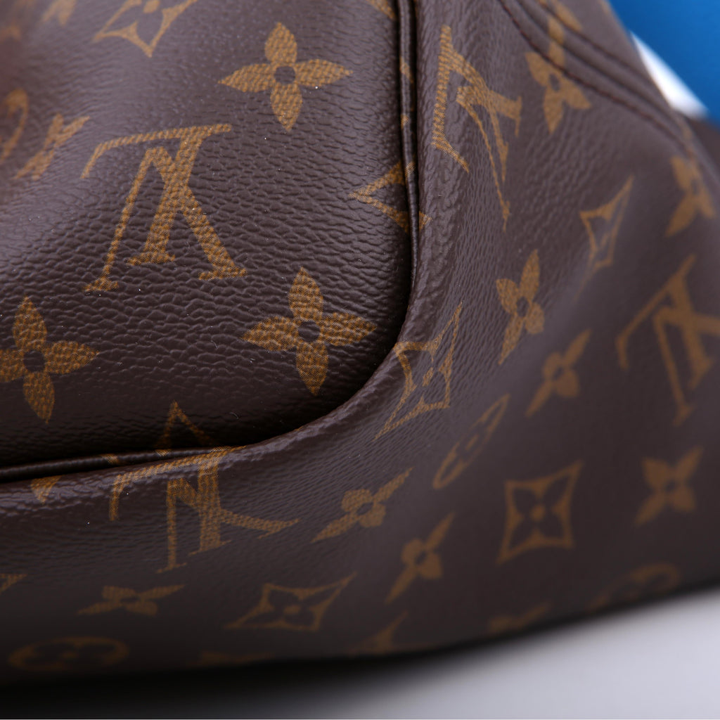 Louis Vuitton Neverfull MM Monogram Bandouliere Inside Out Blue