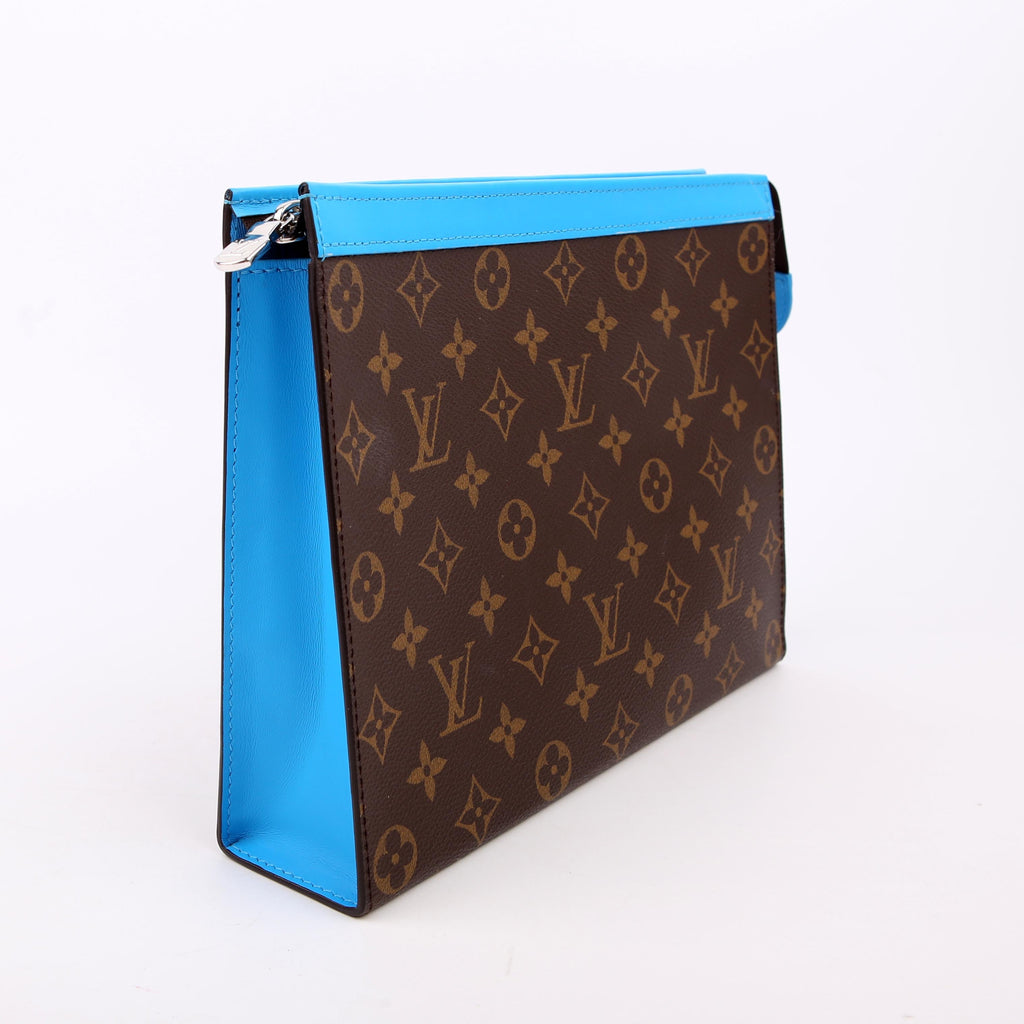 Louis Vuitton Pochette Voyage MM Macassar Monogram Blue