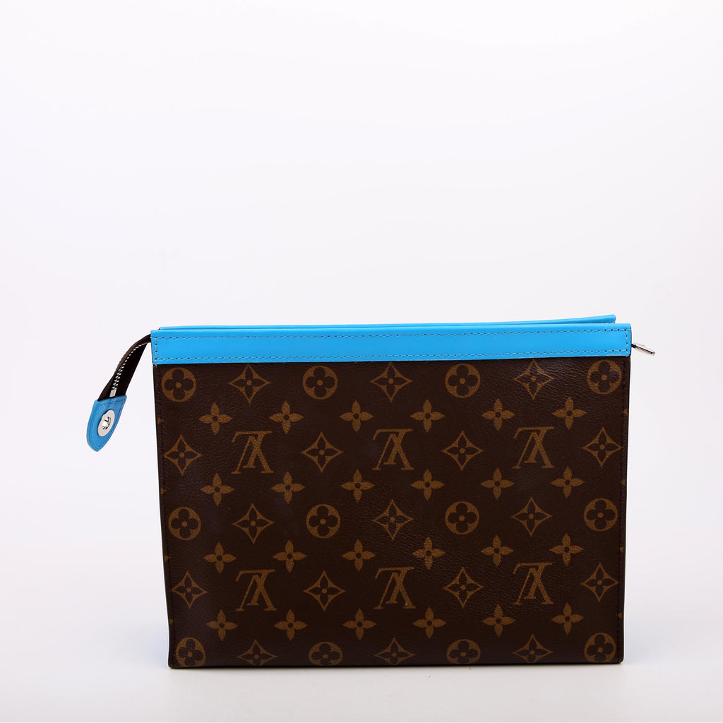 Louis Vuitton Pochette Voyage MM Macassar Monogram Blue