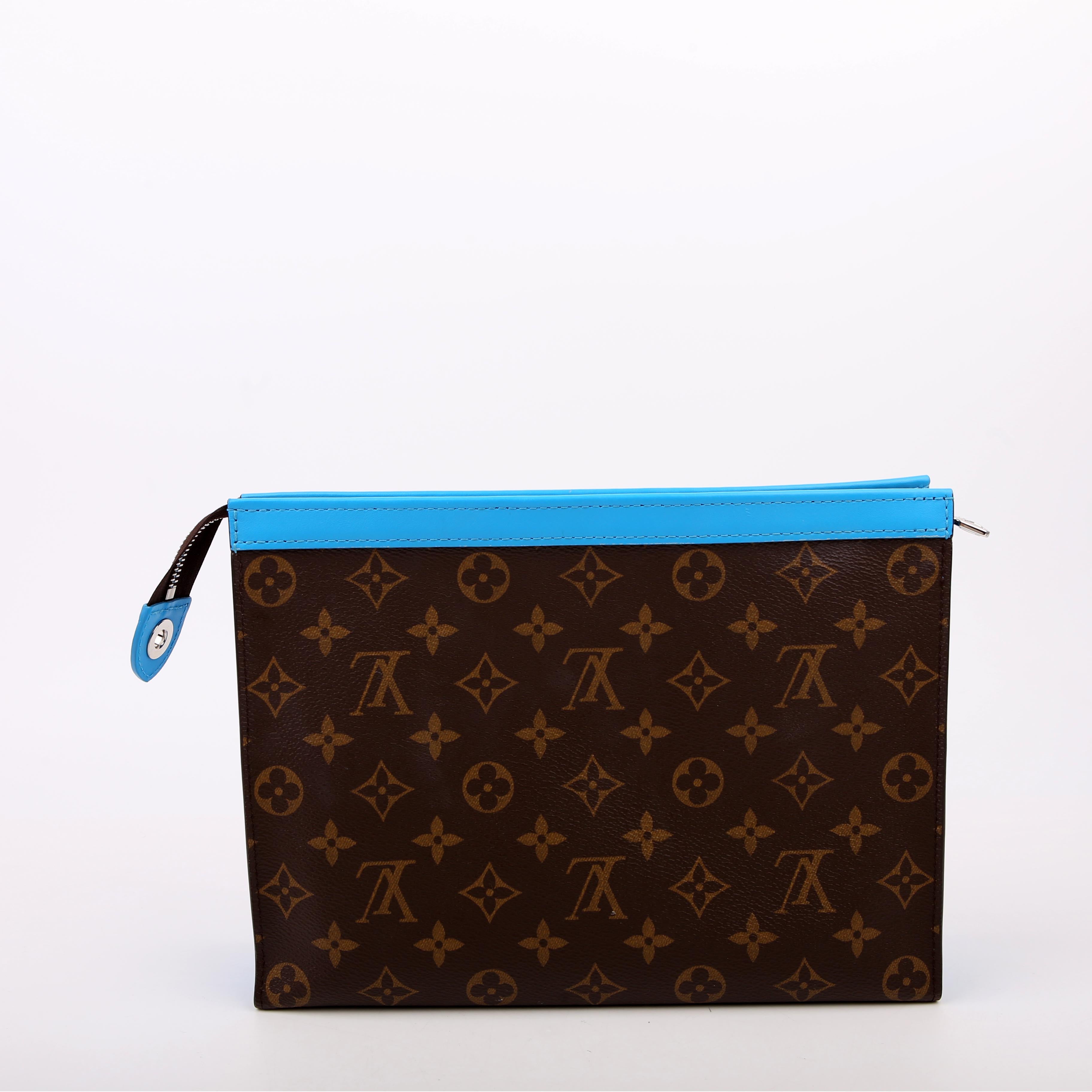 Louis Vuitton Pochette Voyage MM Macassar Monogram Blue