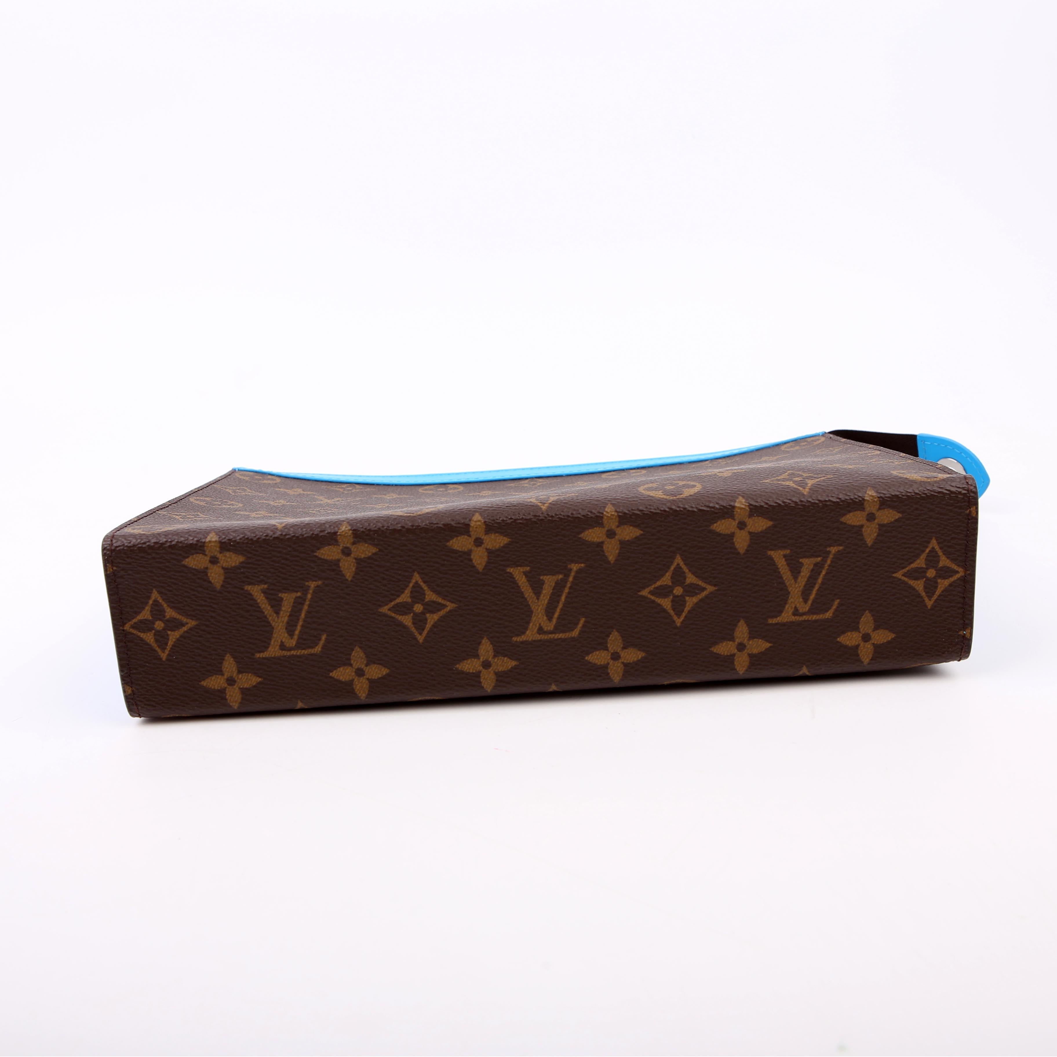 Louis Vuitton Pochette Voyage MM Macassar Monogram Blue