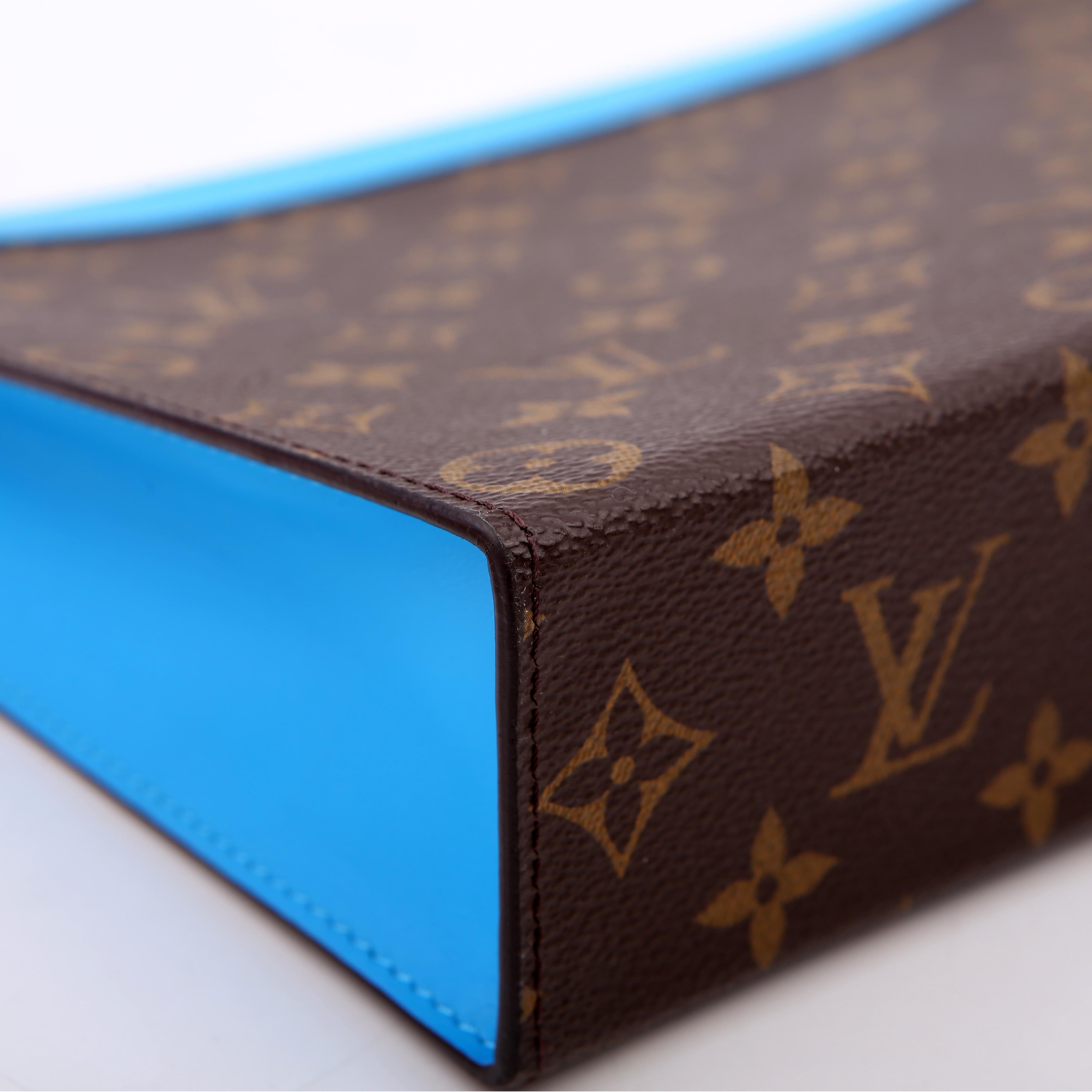Louis Vuitton Pochette Voyage MM Macassar Monogram Blue
