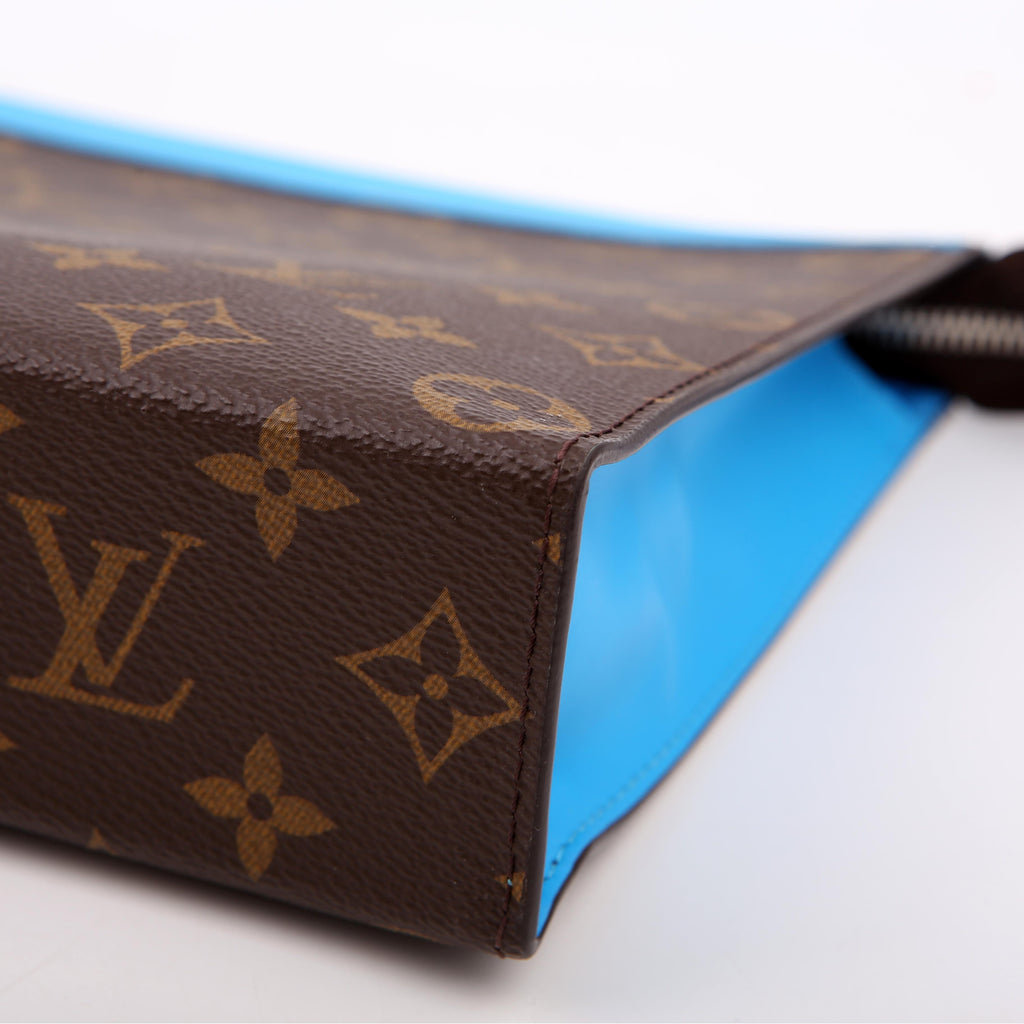Louis Vuitton Pochette Voyage MM Macassar Monogram Blue