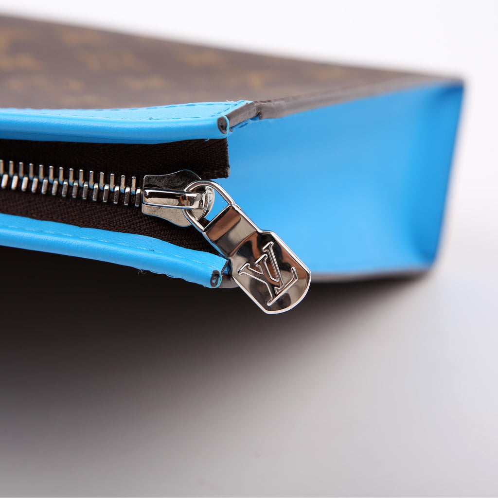 Louis Vuitton Pochette Voyage MM Macassar Monogram Blue