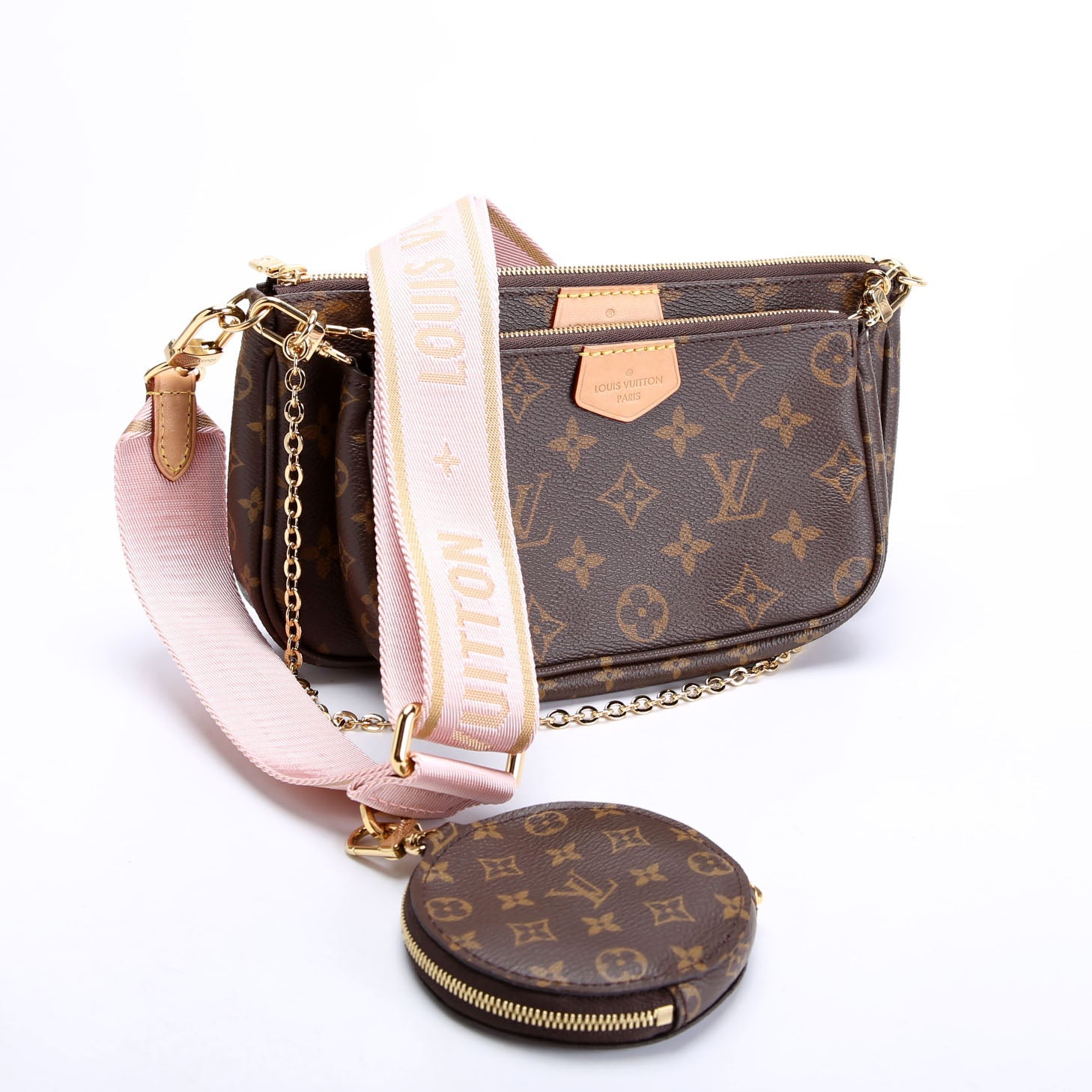 Louis Vuitton Multi Pochette Monogram Pink