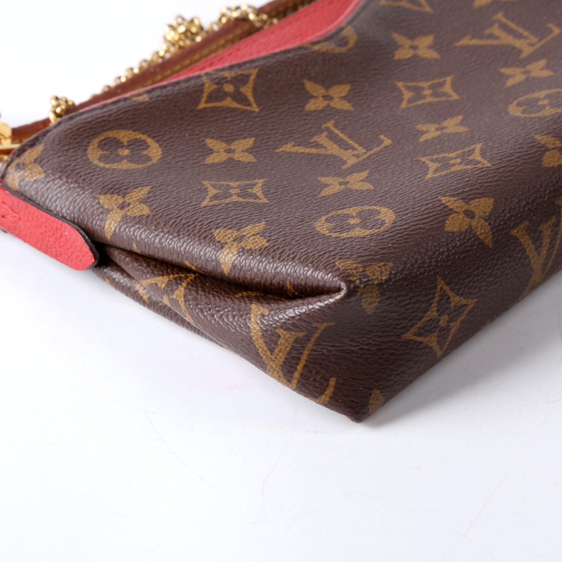 Louis Vuitton Pallas Clutch Monogram Red