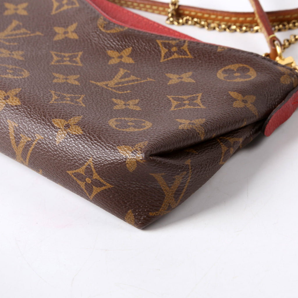 Louis Vuitton Pallas Clutch Monogram Red
