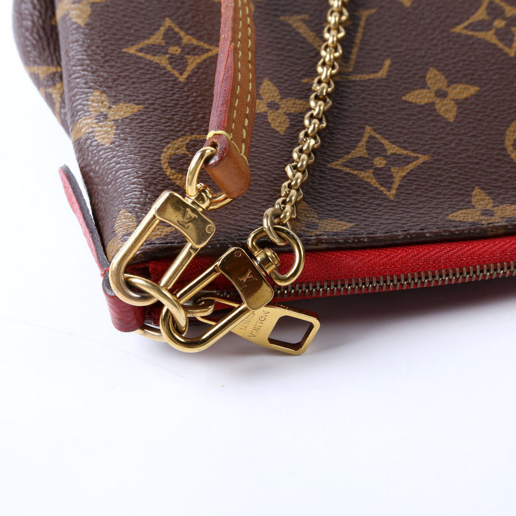 Louis Vuitton Pallas Clutch Monogram Red