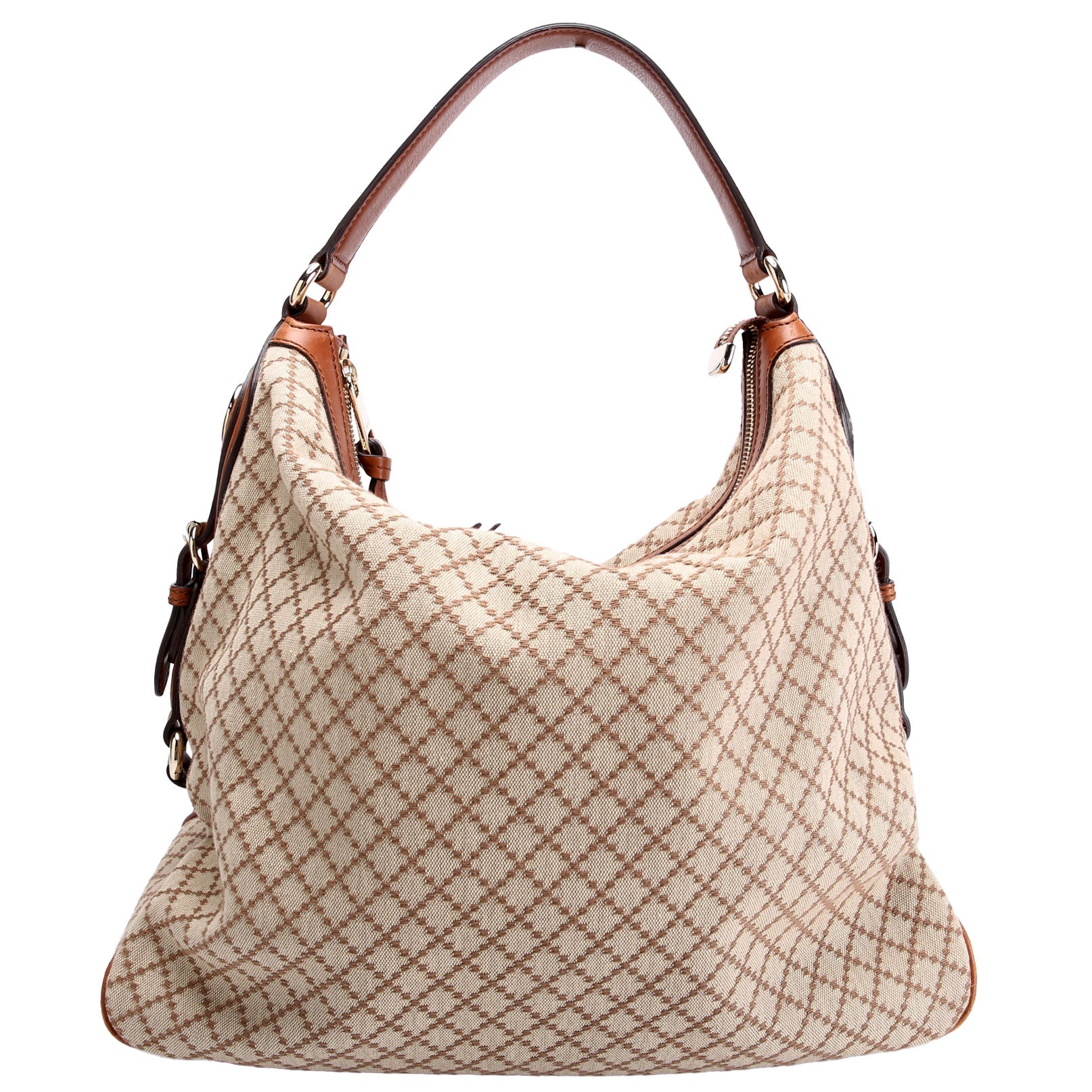 Gucci 282344 Diamante Canvas Hobo