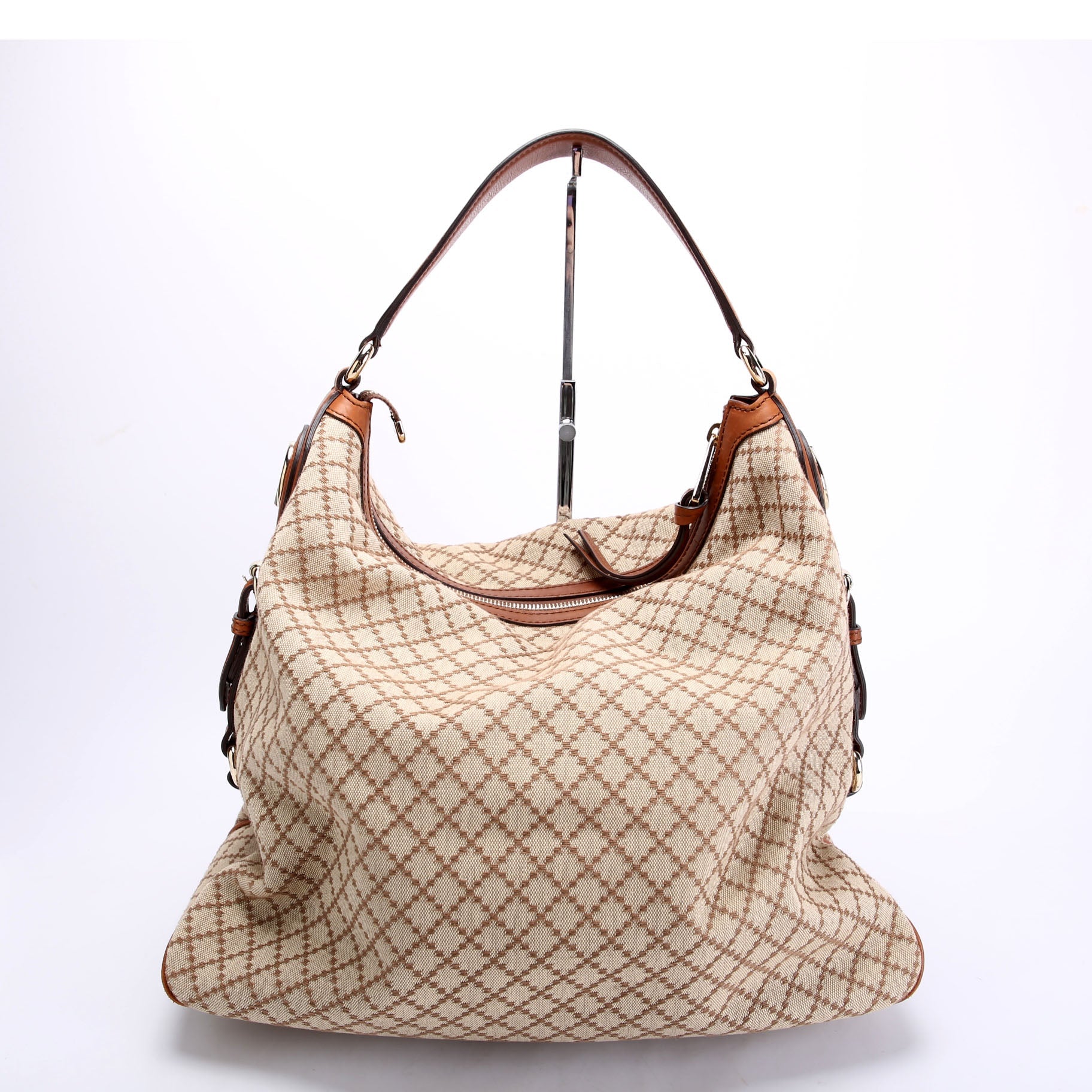 Gucci 282344 Diamante Canvas Hobo