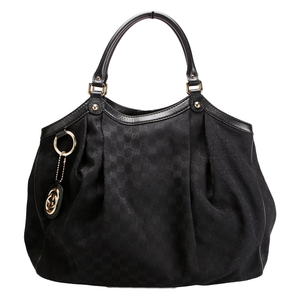 Gucci 211943 Sukey GG Canvas Large Black