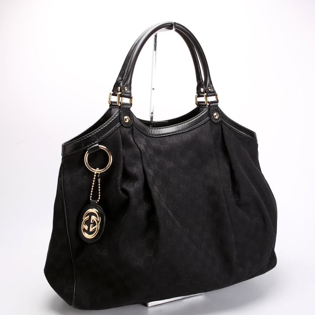 Gucci 211943 Sukey GG Canvas Large Black