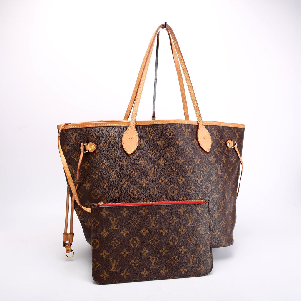 Louis Vuitton Neverfull With Wallet MM Monogram Red
