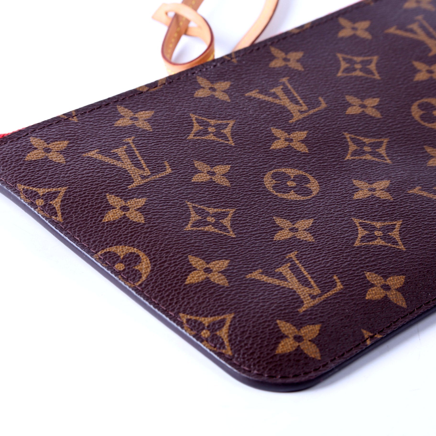 Louis Vuitton Pochette Only Monogram Neverfull Red
