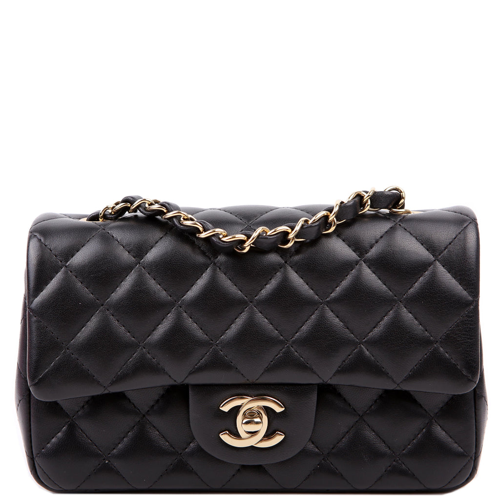 Chanel Classic Flap Mini Rectangle Lambskin RFID Black