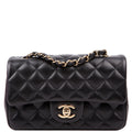 Chanel Classic Flap Mini Rectangle Lambskin RFID Black