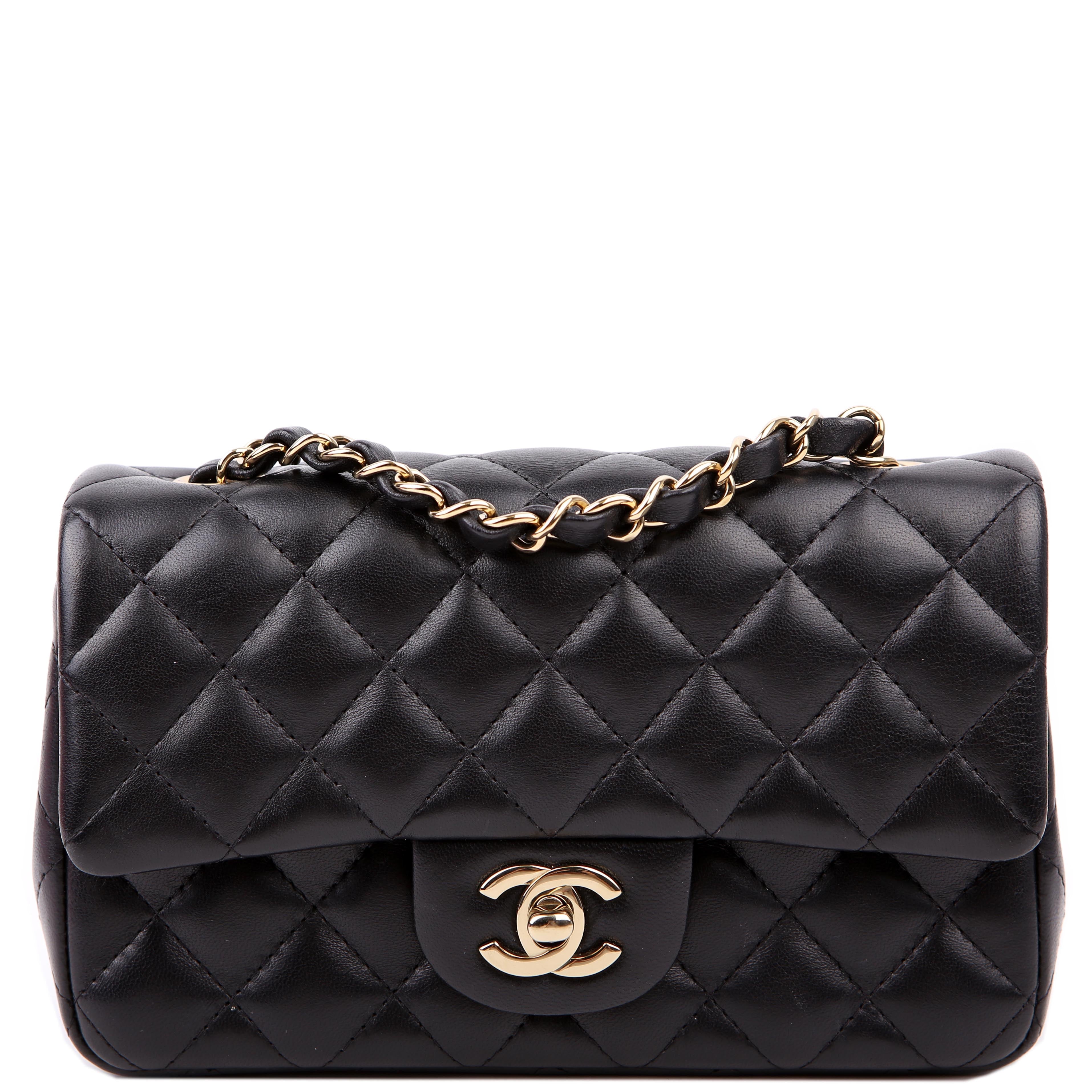 Chanel Classic Flap Mini Rectangle Lambskin RFID Black